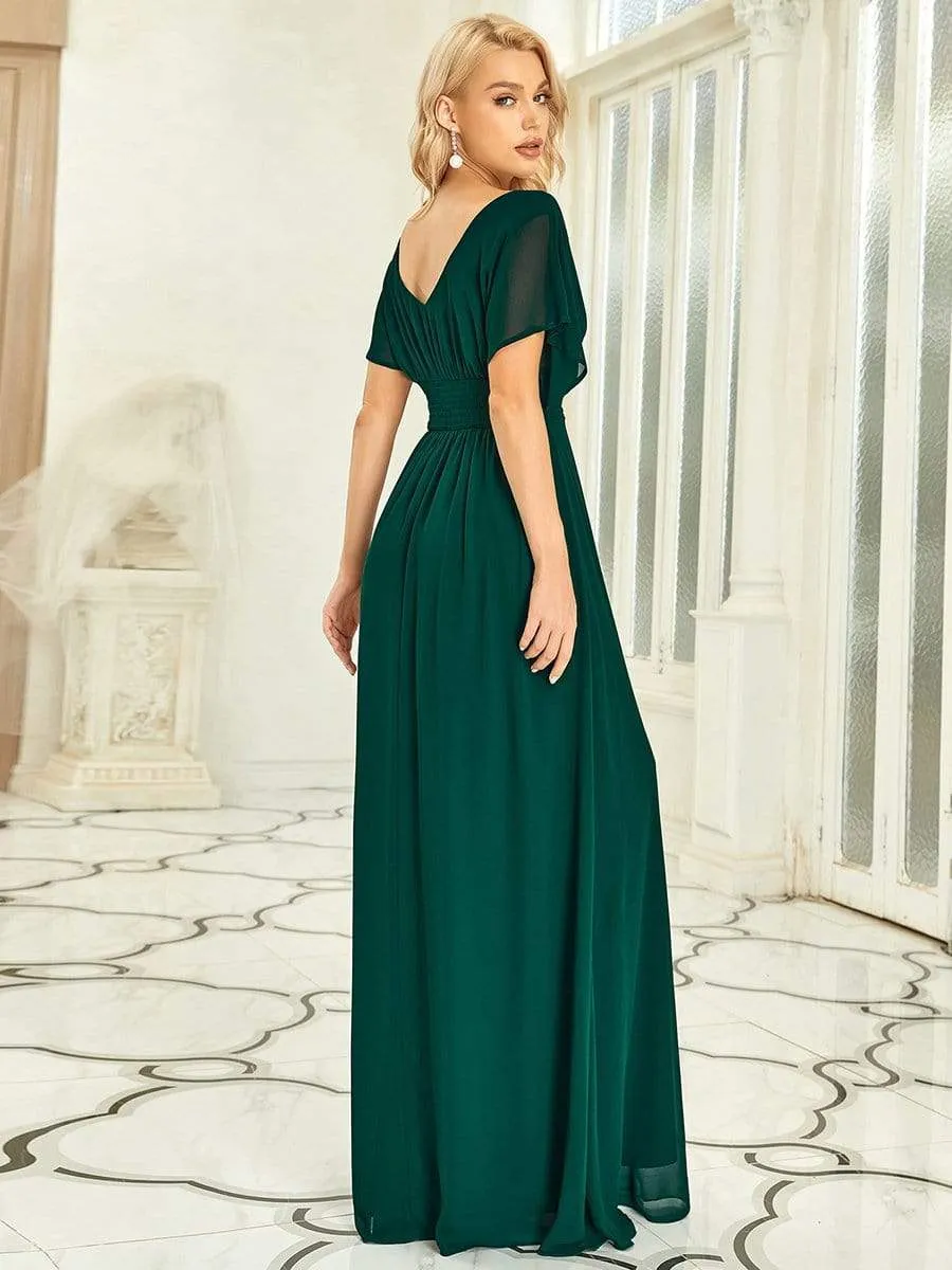 Women's A-Line Empire Waist Chiffon Evening Party Maxi Dress