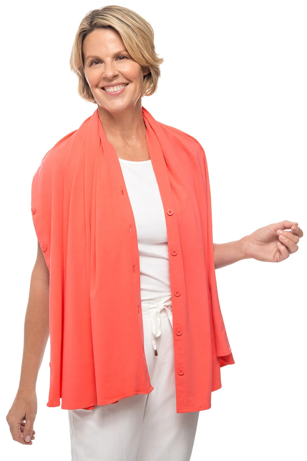 Women's Revilla Convertible Sun Wrap  |  Vivid Coral